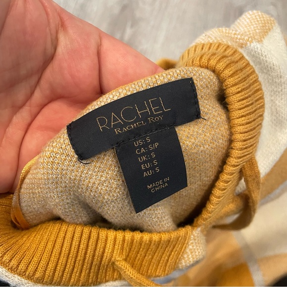 Rachel Roy Plaid Hooded Sweater Size Small - Picture 3 of 3